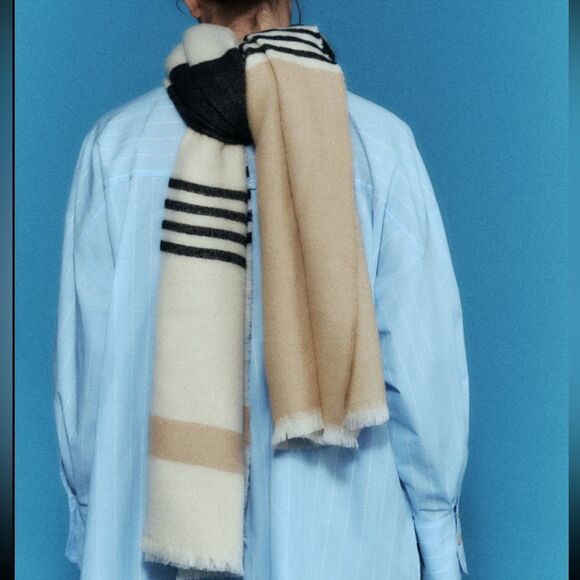 Zara Striped Scarf - Picture 1 of 5